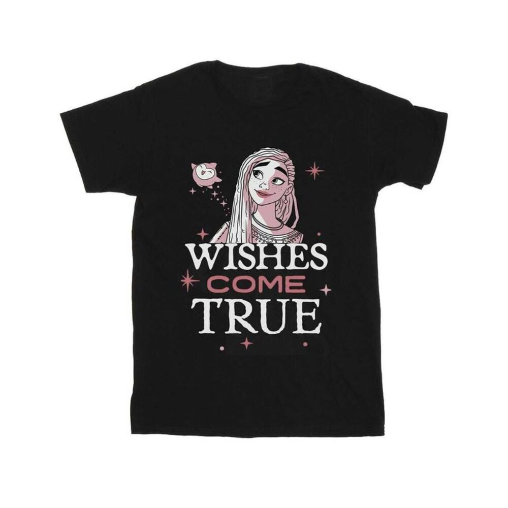 Wish Girls Wishes Come True Cotton T-Shirt / Black